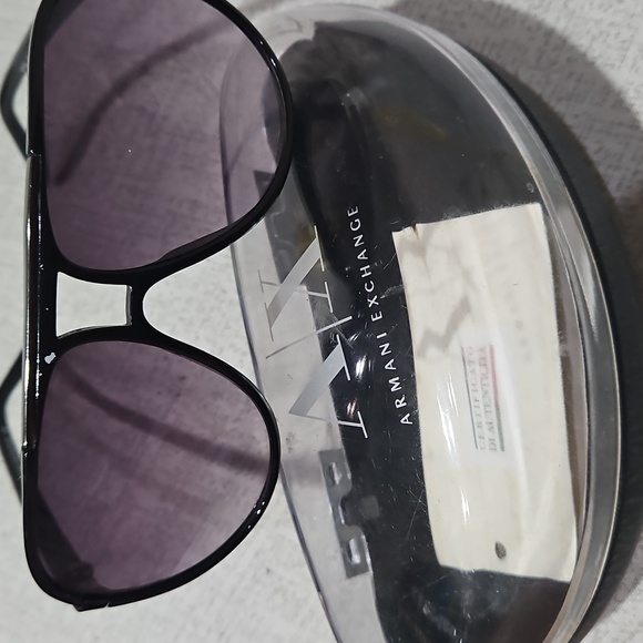 Armani Exchange Black Aviator Shades - Picture 5 of 5